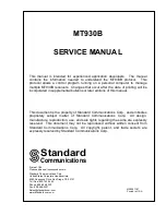 Preview for 2 page of Standard Communications mt930b Service Manual