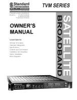 Preview for 1 page of Standard Communications TVM 450 Owner'S Manual