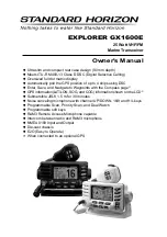 Standard Horizon Explorer GX1600E Owner'S Manual предпросмотр