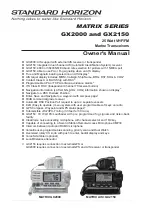 Standard Horizon GX2150 Owner'S Manual предпросмотр