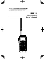 Standard Horizon HX210 Owner'S Manual предпросмотр