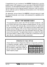 Preview for 3 page of Standard Horizon HX270E Owner'S Manual