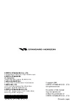 Preview for 32 page of Standard Horizon HX270E Owner'S Manual