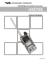 Standard Horizon HX270S Service Manual предпросмотр