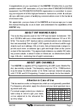 Preview for 3 page of Standard Horizon HX370E Owner'S Manual