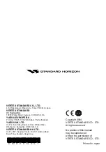 Preview for 40 page of Standard Horizon HX370E Owner'S Manual