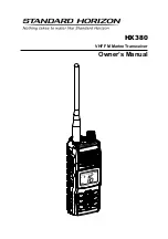 Предварительный просмотр 1 страницы Standard Horizon HX380 Owner'S Manual