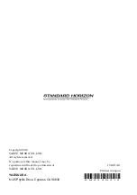 Предварительный просмотр 44 страницы Standard Horizon HX380 Owner'S Manual