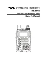 Standard Horizon HX471S Owner'S Manual preview