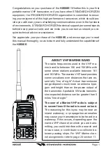 Preview for 3 page of Standard Horizon HX500E Owner'S Manual