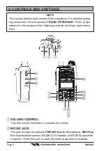 Preview for 10 page of Standard Horizon HX500E Owner'S Manual