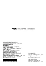 Preview for 36 page of Standard Horizon HX500E Owner'S Manual