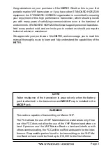 Предварительный просмотр 3 страницы Standard Horizon HX751 Owner'S Manual