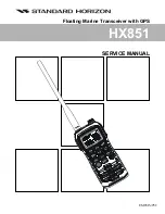 Standard Horizon HX851 Service Manual предпросмотр