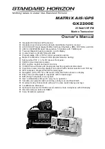 Предварительный просмотр 1 страницы Standard Horizon MATRIX AIS/GPS GX2200E Owner'S Manual