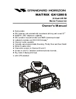 Предварительный просмотр 1 страницы Standard Horizon MATRIX GX1280S Owner'S Manual