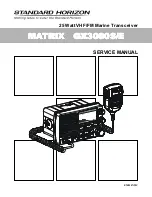 Standard Horizon Matrix GX3000E Service Manual предпросмотр