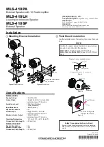 Предварительный просмотр 1 страницы Standard Horizon MLS-410PA Quick Start Manual