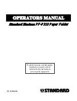 Preview for 1 page of Standard Horizon PF-P310 Operator'S Manual