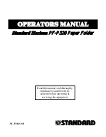 Standard Horizon PF-P320 Operator'S Manual preview