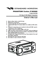 Standard Horizon PHANTOM Series PS2000 Owner'S Manual предпросмотр