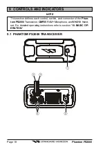 Preview for 18 page of Standard Horizon PHANTOM Series PS2000 Owner'S Manual