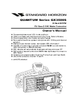 Предварительный просмотр 1 страницы Standard Horizon QUANTUM Series GX3500S Owner'S Manual