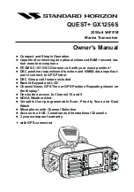 Предварительный просмотр 1 страницы Standard Horizon QUEST+ GX1256S Owner'S Manual