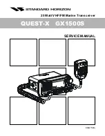 Standard Horizon Quest-X GX1500S Service Manual предпросмотр