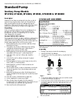 Preview for 2 page of Standard Pump SP-800DD Operating Instructions And Parts Manual