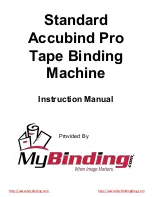 Standard AccuBind Pro Operator'S Manual preview