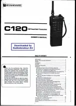 Preview for 1 page of Standard C120 Owner'S Manual