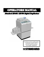 Standard SD460 Operator'S Manual preview