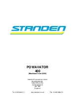 Standen POWAVATOR 400 Operator'S Handbook Manual предпросмотр