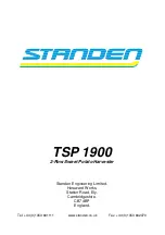 Standen TSP 1900 Operator'S Handbook Manual preview