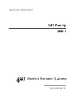 Preview for 1 page of Stanford Research Systems BJT SIM911 Operation And Service Manual