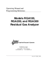 Preview for 1 page of Stanford Research Systems RGA100 Operating Manual And Programming Reference