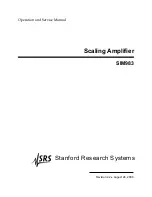 Stanford Research Systems SIM983 Operation And Service Manual preview