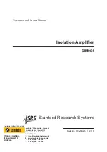 Preview for 1 page of Stanford Research Systems SIM984 Operation And Service Manual