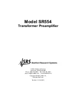 Stanford Research Systems SR554 Manual preview