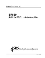 Stanford Research Systems SR860 Operation Manual preview