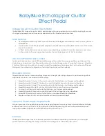 Preview for 1 page of Stanley-FX BabyBlue Echotapper User Manual