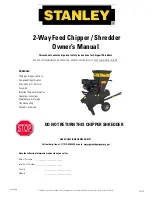 Preview for 1 page of Stanley 2-Way Feed Chipper / Shredder Owner'S Manual