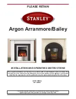 Предварительный просмотр 1 страницы Stanley Argon Arranmore Installation And Operating Instructions Manual