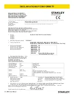 Preview for 2 page of Stanley BR4514801 User Manual