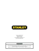 Предварительный просмотр 20 страницы Stanley CT04 Safety, Operation And Maintenance User'S Manual