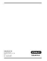 Preview for 31 page of Stanley CT06 Safety And Operation Manual