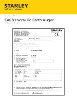 Preview for 1 page of Stanley EA08 Safety, Operation & Maintenance