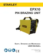 Предварительный просмотр 1 страницы Stanley EPX10 Safety, Operation And Maintenance User'S Manual