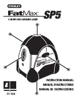 Preview for 1 page of Stanley FatMaxSP5 Instruction Manual